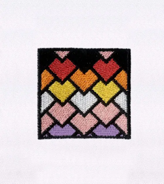 Enamoring Multicolored Fish Scale Art Embroidery Design