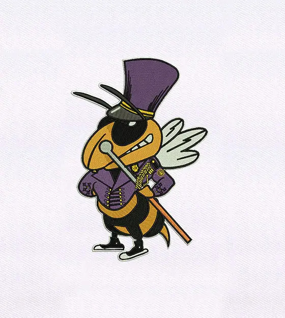 Dapper Gentleman Bee Embroidery Design