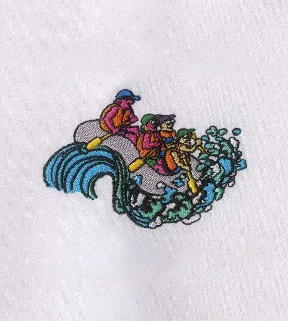Rafting Adventure Embroidery Design