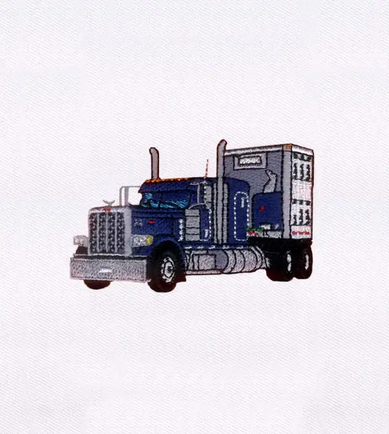Semi-Truck Embroidery Design