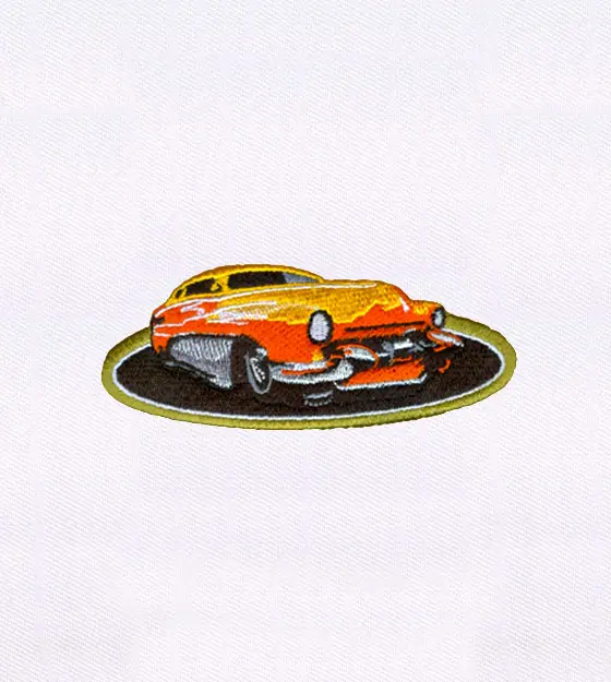 Vintage Car Embroidery Design