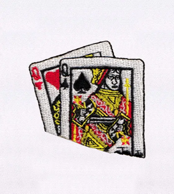 Queen & Ace Playing Cards Embroidery Design