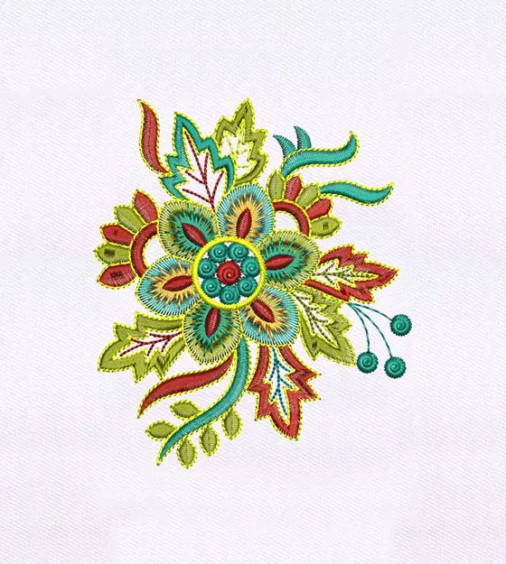 Floral Embroidery Design – Colorful Flower Machine Embroidery File