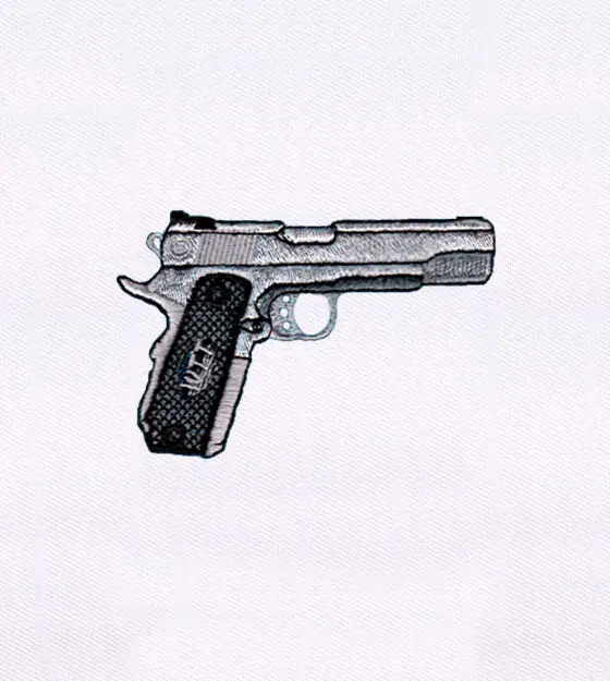 Pistol Embroidery Design – Tactical Gun Patch