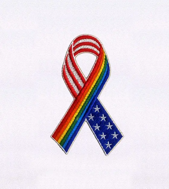 Equal Rights American Ribbon Embroidery Design