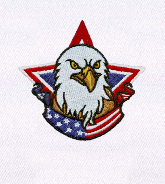 US Pride Bald Eagle Embroidery Design