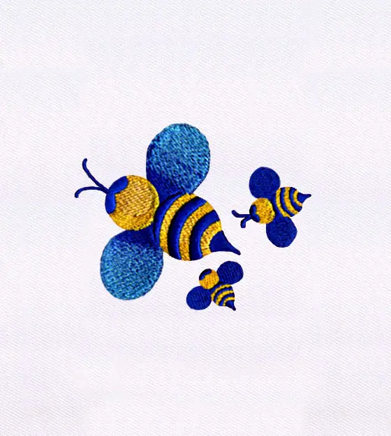 Charmingly Buzzing Bees Embroidery Design