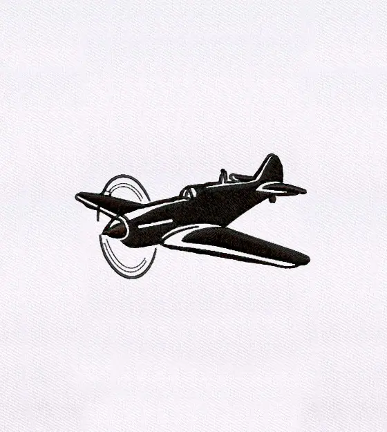 High-Flying Airplane Embroidery Design