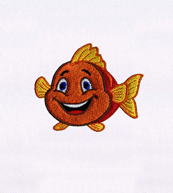 Chirpy Little Mermaid Flounder Embroidery Design