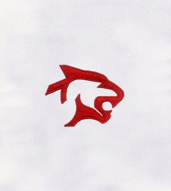 Red Side Face Animal Jaguar Embroidery Design