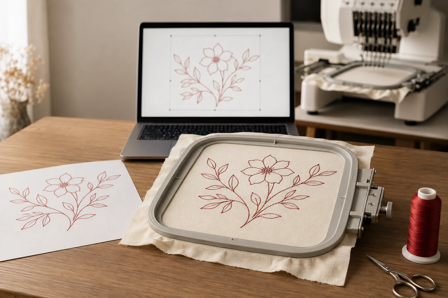 How to Digitize Redwork Embroidery Designs for Machine Embroidery