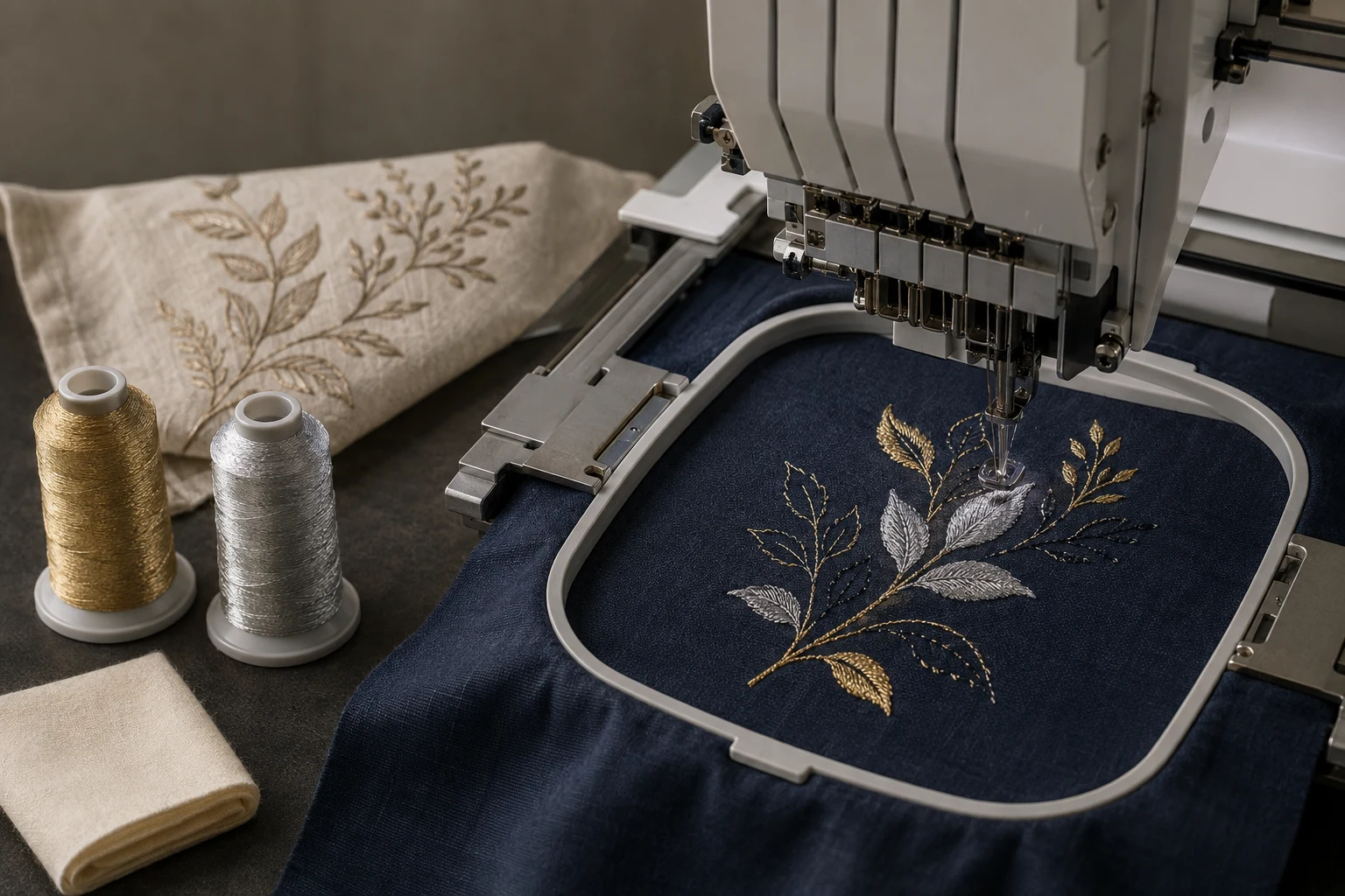 How to Do Machine Embroidery With Metallic Thread