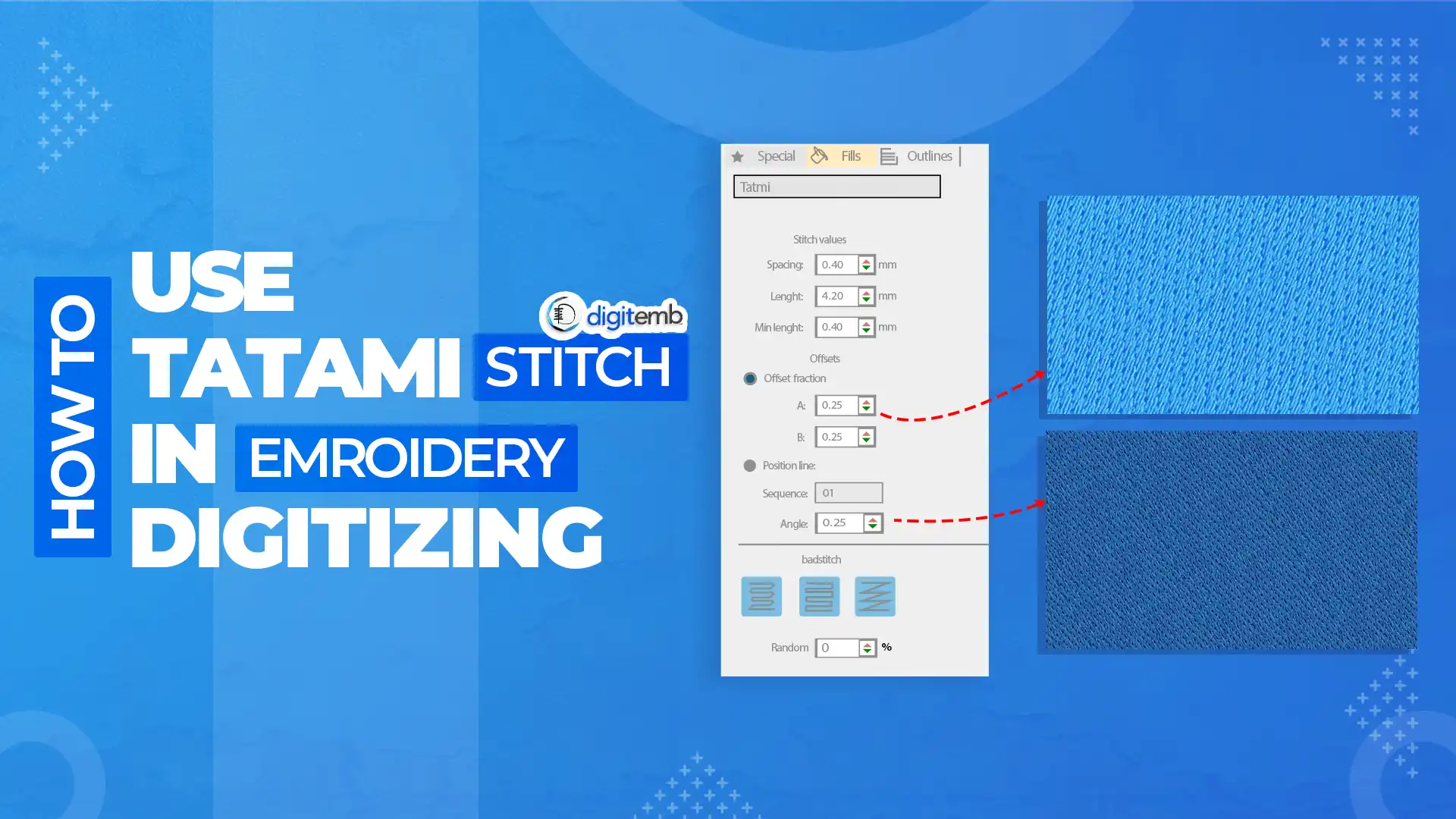 How to Use Tatami Stitch in Embroidery Digitizing