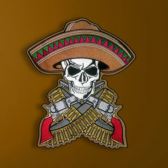 Dangerous Cowboy Evocative Embroidery Design