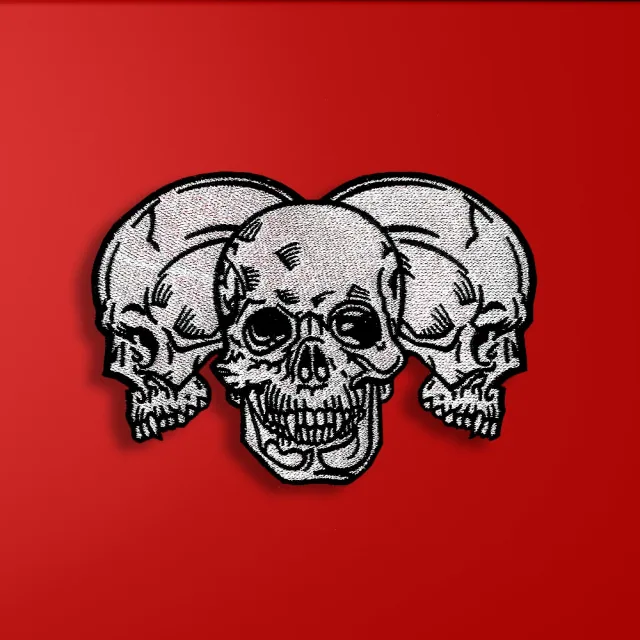 Haunting Three Dimensional Head Scary Embroidery Design