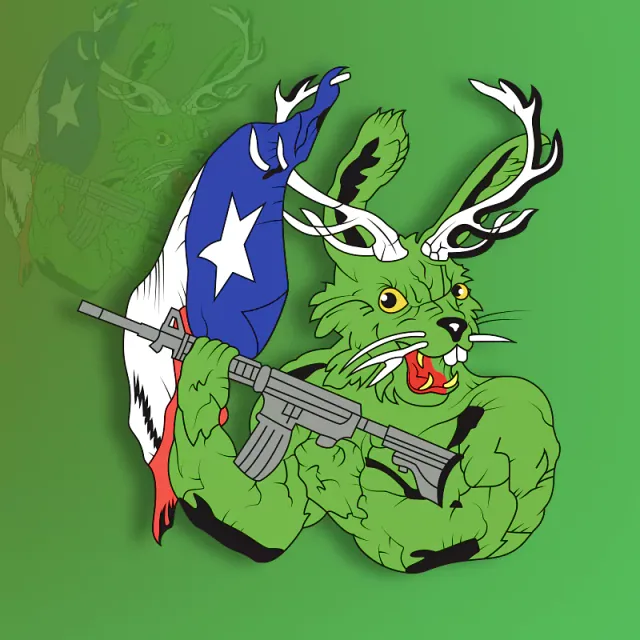 Rabbit With Gun Vector Design