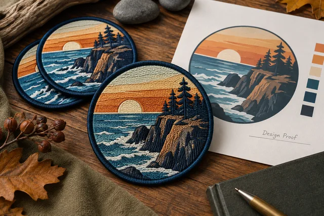 Original illustrative example: Woven patches