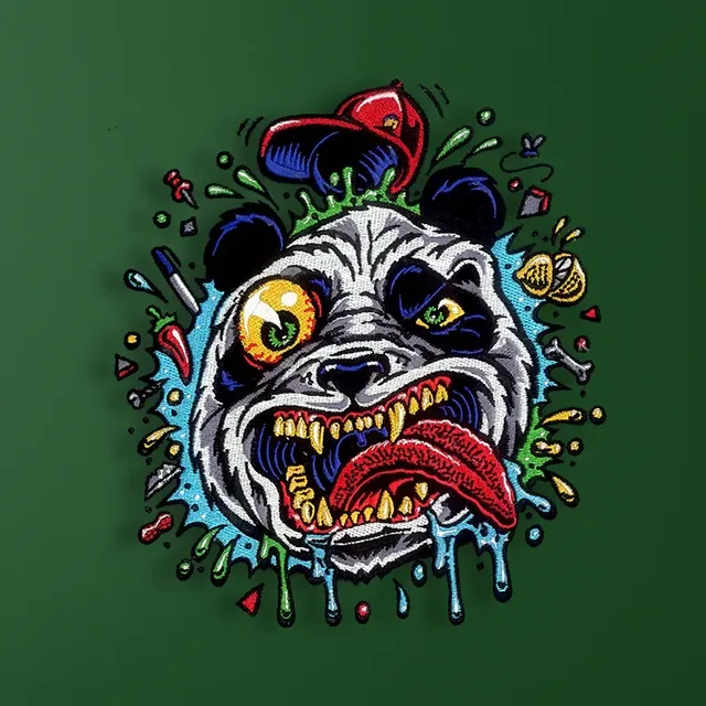 Panda Embroidery Design