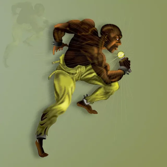 Personnage vert de style bande dessinée rendu en visuel numérique détaillé