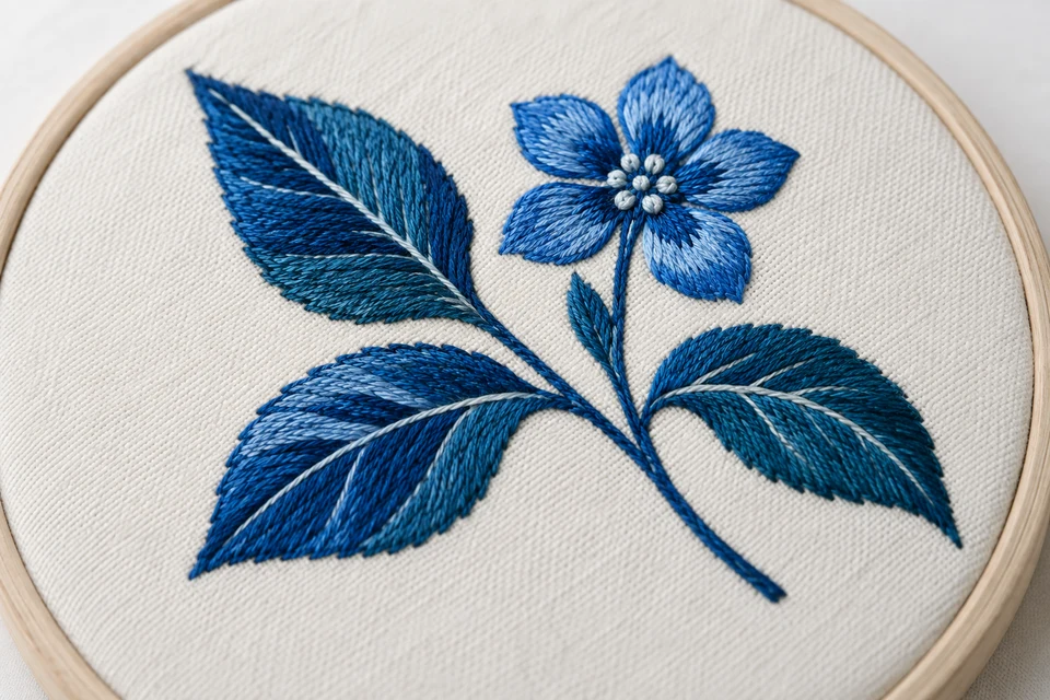 AI-generated illustrative embroidery image for this tool