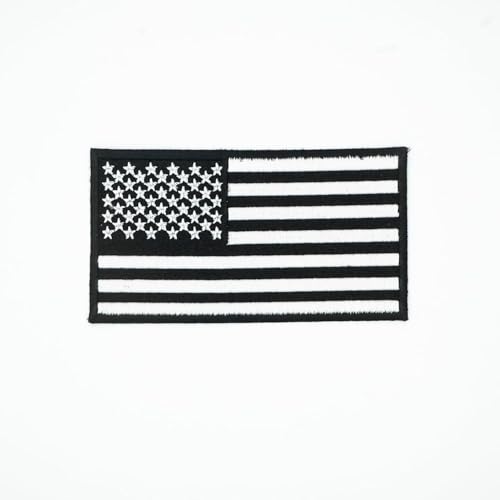 DigitEMB American Parent Flag Embroidered Patches Iron On Sew On USA Flag