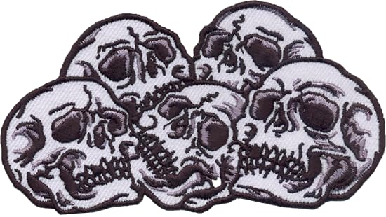 DigitEMB Skull Patch Iron On Punk Biker Patches Gothic for Vests Jackets