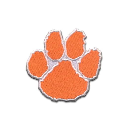 DigitEMB Paw Print Patch Embroidered Dog Hook and Loop Applique 2.5in